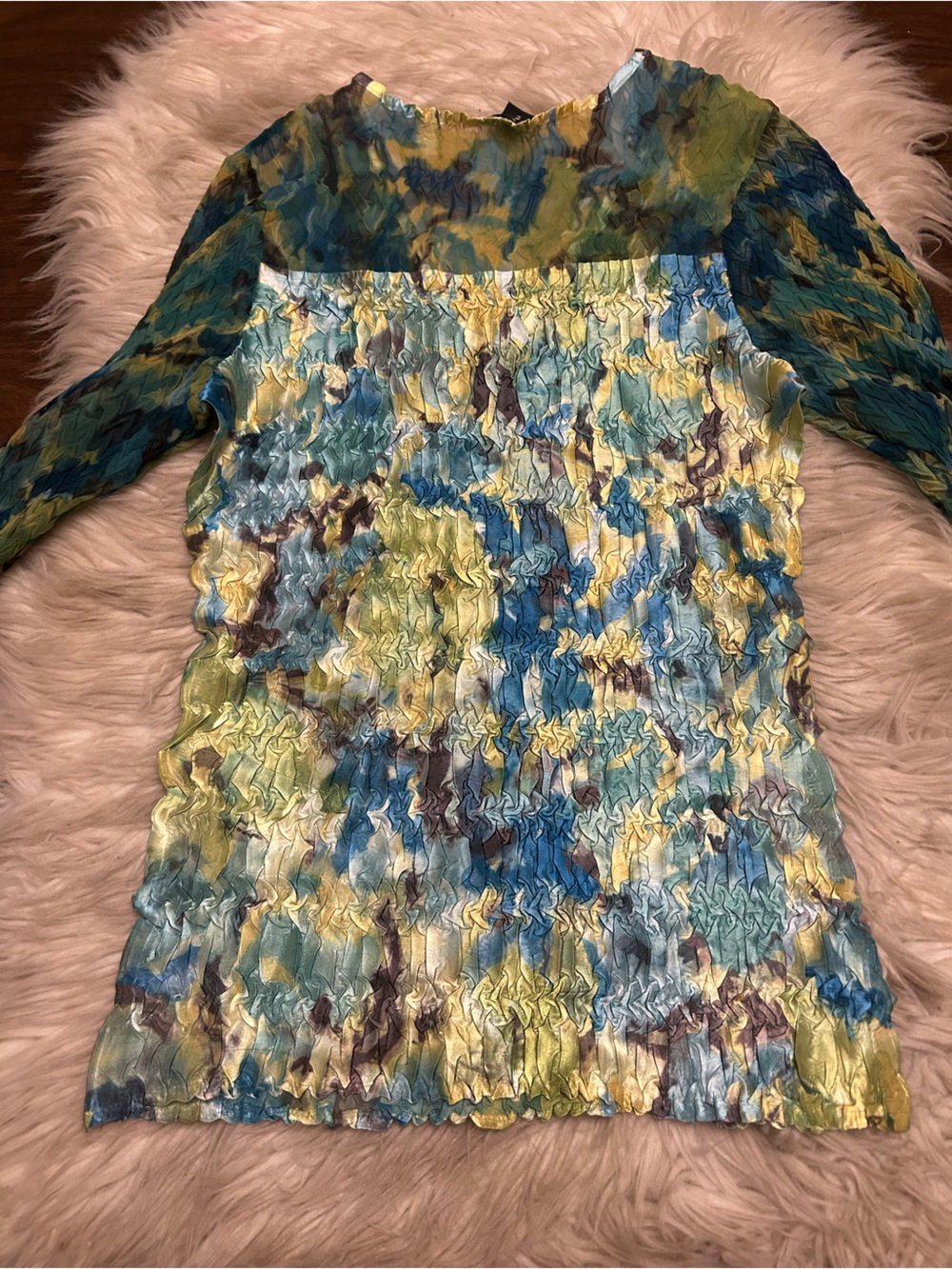 KV BY KOMAROV Kringle Style Blouse Sheer Arm & Top *Wearable Art* - Picture 7 of 12